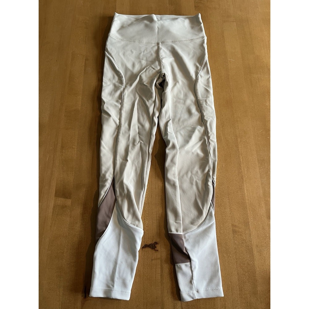 Wilo the Label Women's Ribbed 7/8 Leggings Tan Brown Size‎ S Small Run Yoga